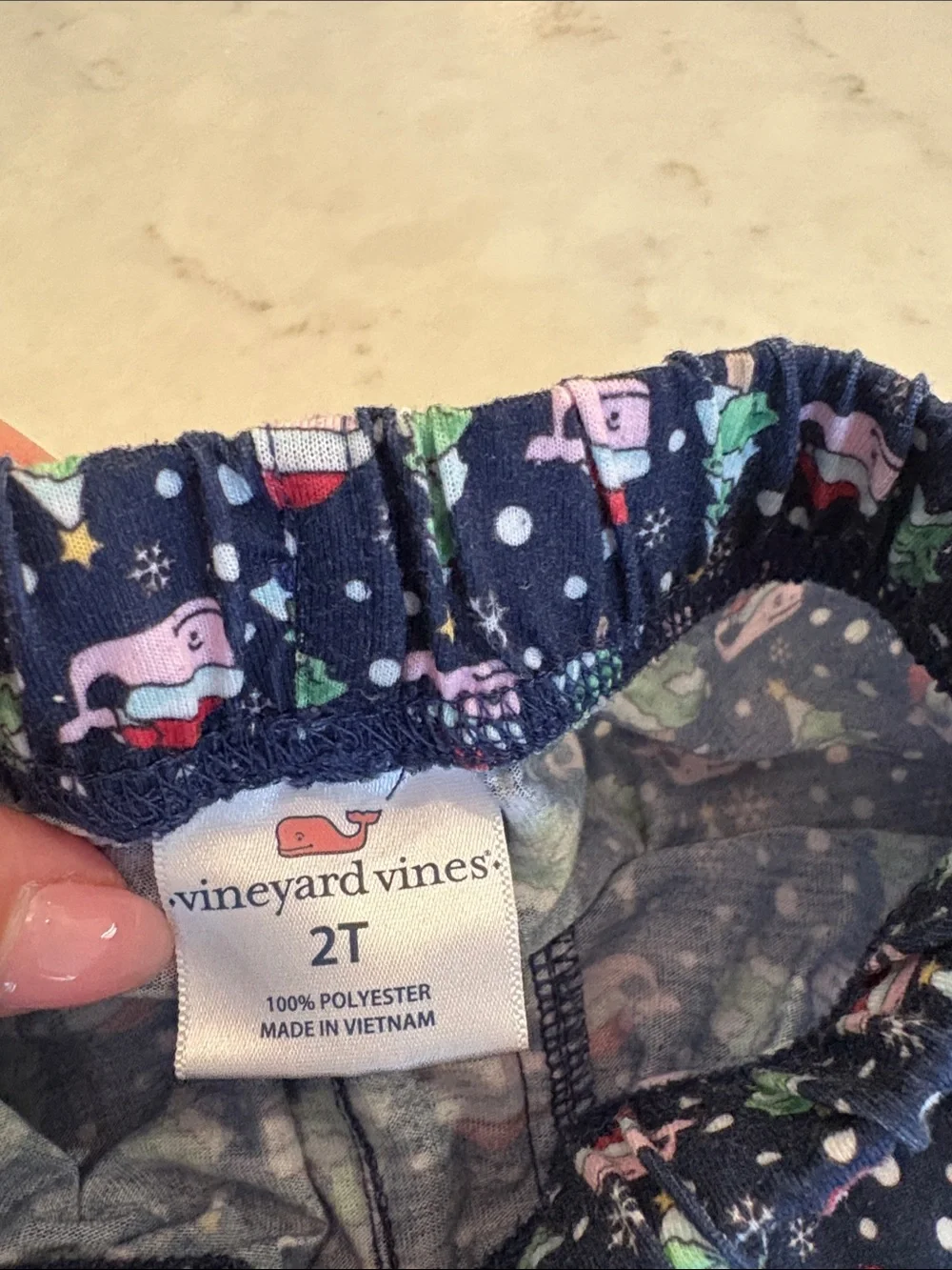 Vineyard Vines Pajama Pants with Christmas Tree Print